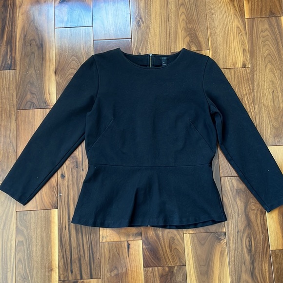 J Crew long sleeve peplum top. Size medium - Picture 7 of 10